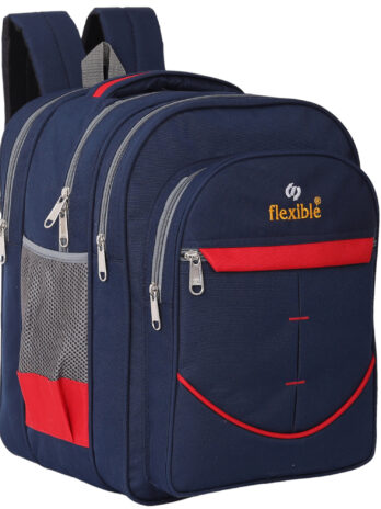 Flexible bags 60L Large 3-Compartment Spacious Durable School Bag For 5Th To 10Th Class,College Bag,Tution Bag and Travelling Backpack Waterproof For Both Boys And Girls